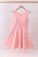 Pink scalloped active mom&me dress
