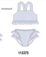 Blue Stripe 2pc Swimsuit