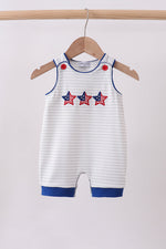 Navy bow applique stripe jonjon