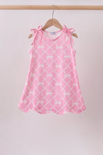 Pink Bow Knit Dress