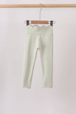 Green Scalloped Yoga Active Leggings