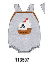 Gray Ship Applique Bubble