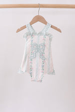 Bow Floral Applique Knit Bubble