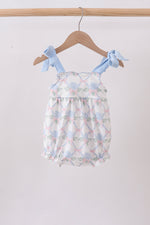 Blue Floral Knit Bubble
