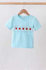 Blue Apple Smocked Top