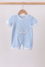 Blue Jack-O-Lantern Applique Romper