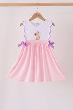 Pink Puppy Pumpkin Applique Dress