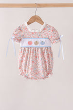 Pink Pumpkin Floral Embroidery Bubble