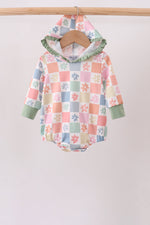 Pastel Daisy Checkerboard Hoodie Bubble