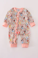 Princess floral print romper