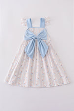 Blue bow bunny girl dress