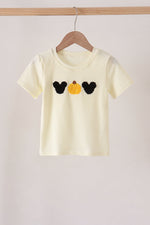 Beige character french knot top