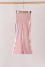 Pink Flare Double Side Stripe Active Pants