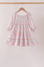 Pink pumpkin smocked mom&me dress