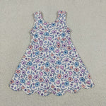 Floral Performance Scalloped Tank Dress