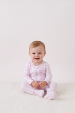 Premium tiny bow delight ruffle bamboo romper