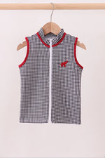 Premium Black Alabama elephant embroidery vest