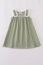 Premium sage ruffle dress