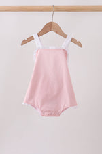 Pink ribbon ruffle bow bubble