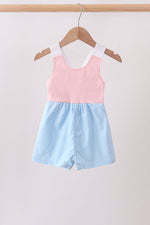 Pink & blue ruffle bow bubble