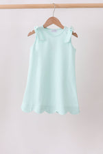 Mint Scalloped Bow Dress