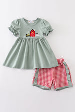 Sage farm french knot girl set