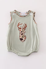 Sage camouflage deer applique bubble