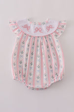 Pink Bow Embroidered Bow Bubble