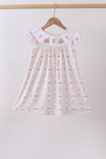 Castle ice cream smocked ruffle dress