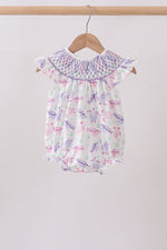 Purple Sea Turtle Smocked Bubble