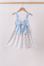 Blue Hydrangea Bow Dress