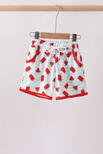 Red Watermelon UPF Swim Trunks