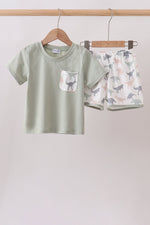 Green Dinosaur Set
