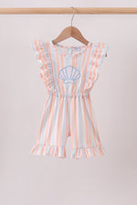 Seashell Stripe Appliqué Jumpsuit