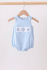 Blue Shells Embroidered Bubble