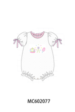 Pink Carousel Embroidered Bubble