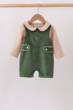 Green Corduroy Jon Jon Set