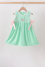 Green Butterfly Smocked Dress