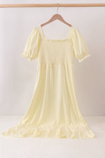 Cream smocked mom dress