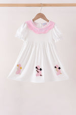 Pink Prayer Embroidery Dress