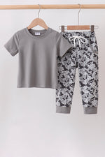 Grey Camouflage Jogger Set