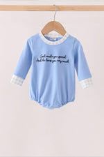 Blue Embroidery Bubble