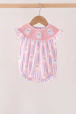 Purple Ghost Smocked Ruffle Bubble