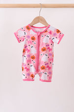 Pink Ghost Bamboo Romper