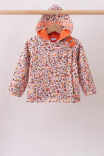 Floral Fleece Hoodie Jacket