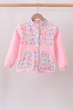 Pink Bow Fleece mom&me Jacket