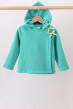 Turquoise Fleece Bow Coat