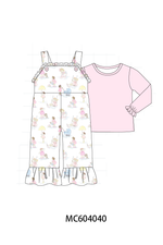 Pink all day adventure ruffle jumpsuit set