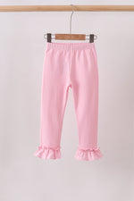 Pink ruffle pants