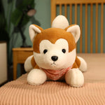 High Quality Cute Lying Akita Dog Plush Toys Stuffed Animal Shiba Inu Chai Dog Sleep Boyfriend Pillow Doll Girls Gift